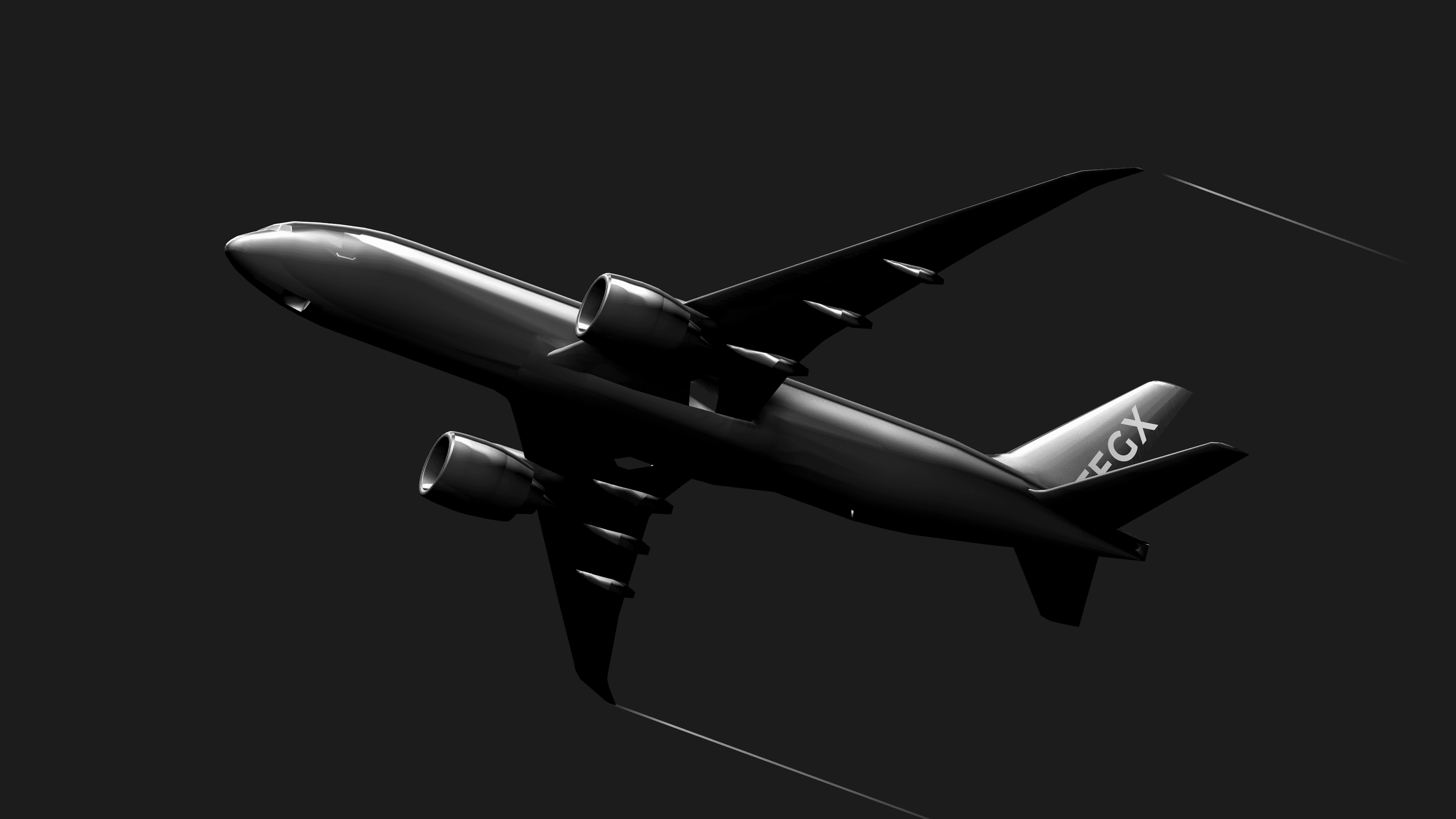 FGX black aircraft render